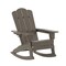 Emma and Oliver Tiverton Adirondack Rocking Chair with Cup Holder, Weather Resistant HDPE Adirondack Rocking Chair